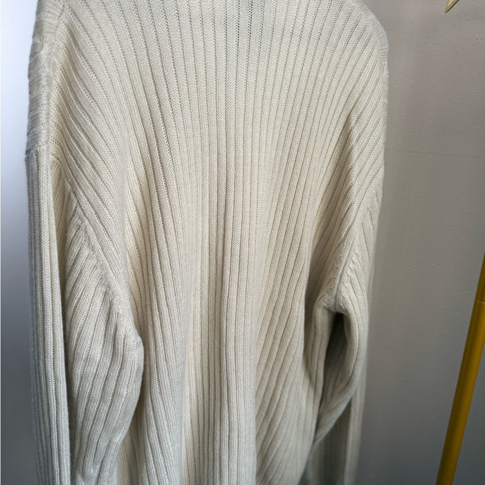 Vintage | John Blair Cream Cable Knit Cardigan | Unisex | Oversized | Size 2X - Picture 6 of 7